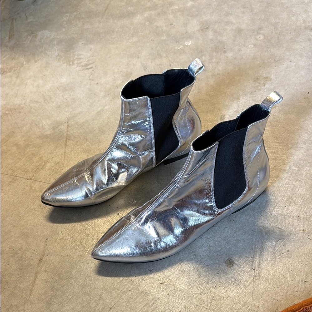 Isabel Marant Shiny Silver Boots